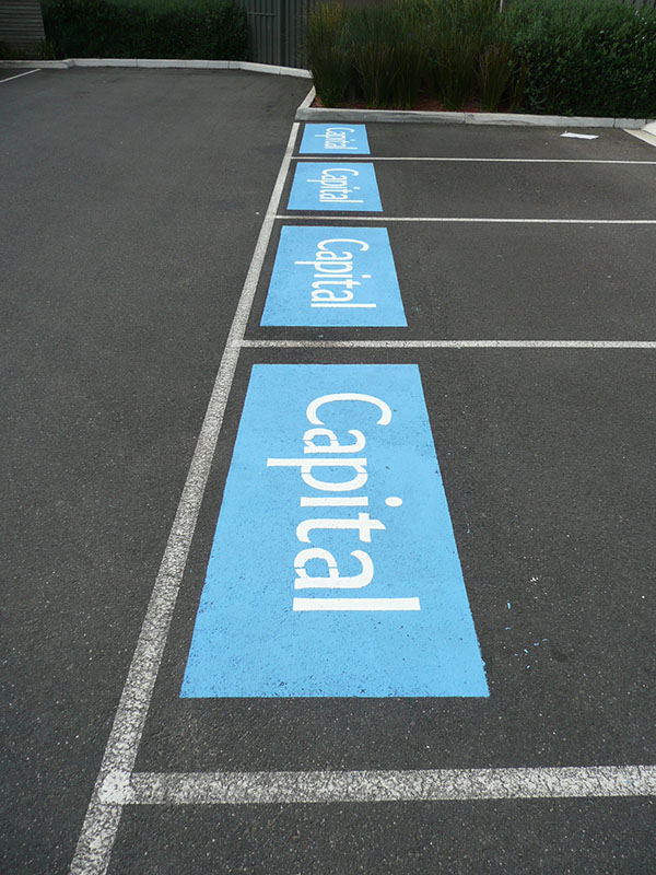 car park line marking sample one