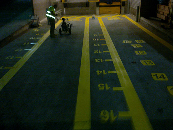 delivery bay markings sample two